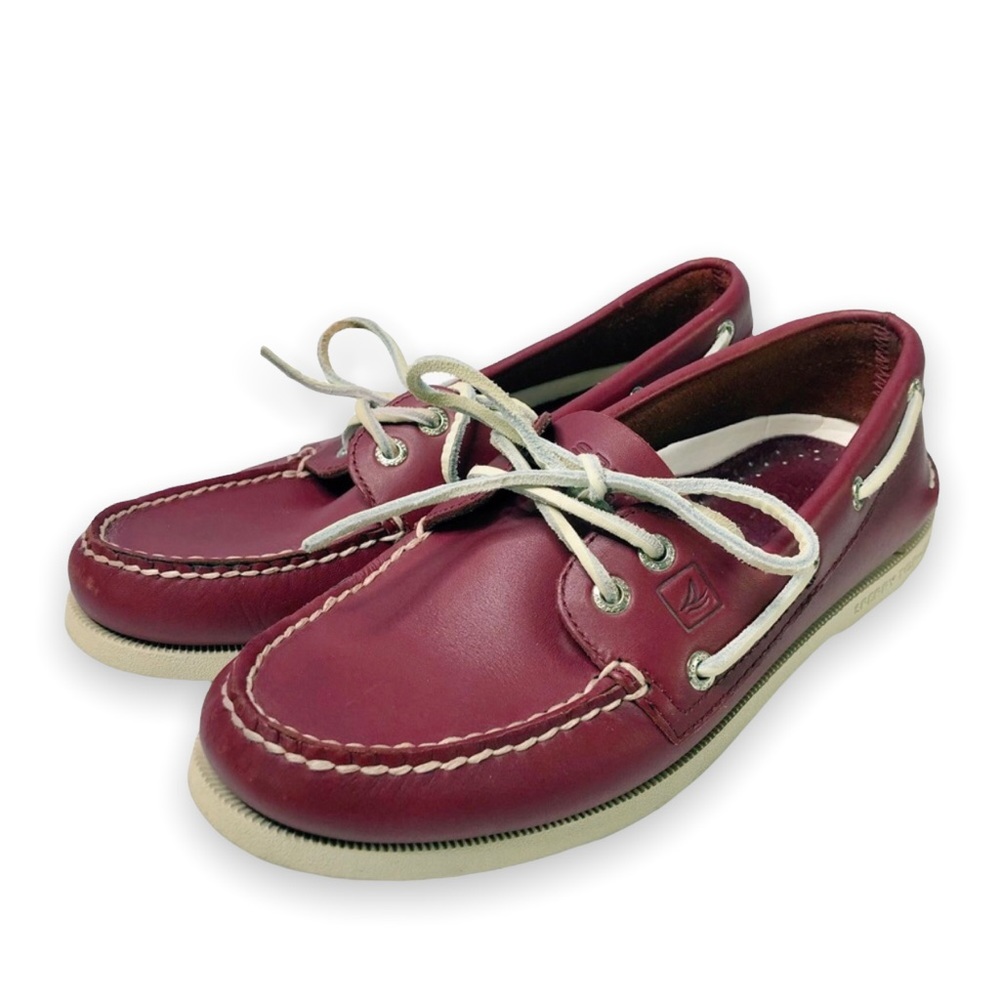 Sperry Men’s Red Top Sider Boat Shoes Leather Size 7